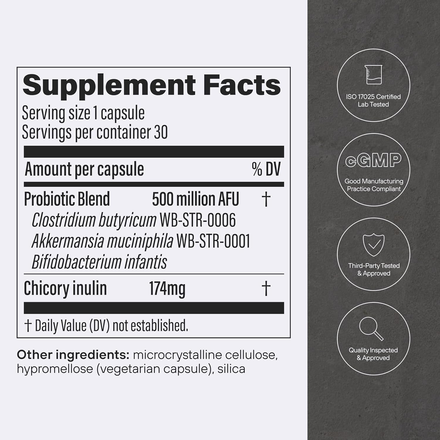 GLP-1 Probiotic Digestive Capsules - Gut Health & Weight Support (30 Count)